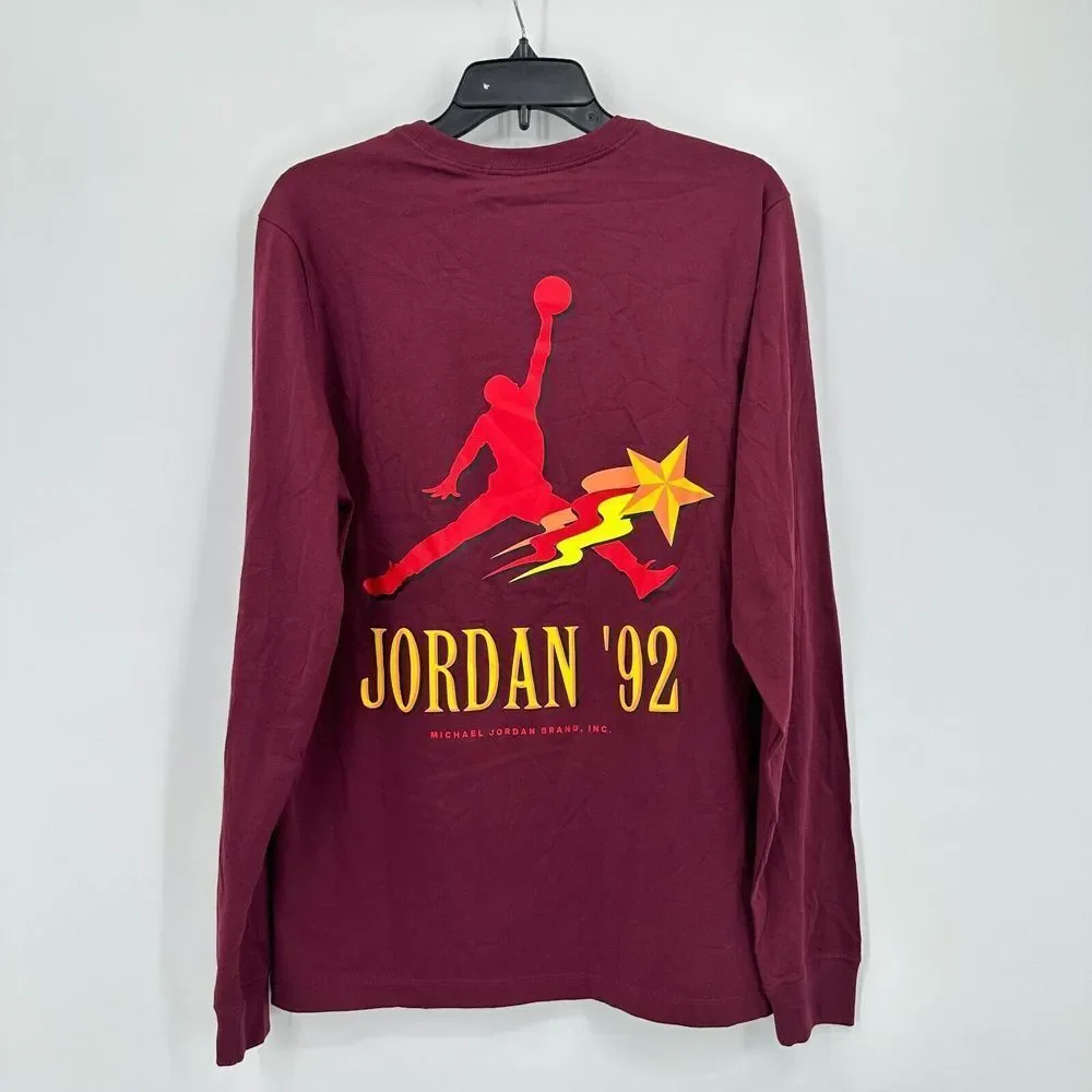 Michael‎ Jordan '92 Air Jordan Shirt Mens M Red Orange Jumpman Streetwear Sports